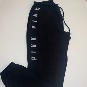 Pink black sweatpants